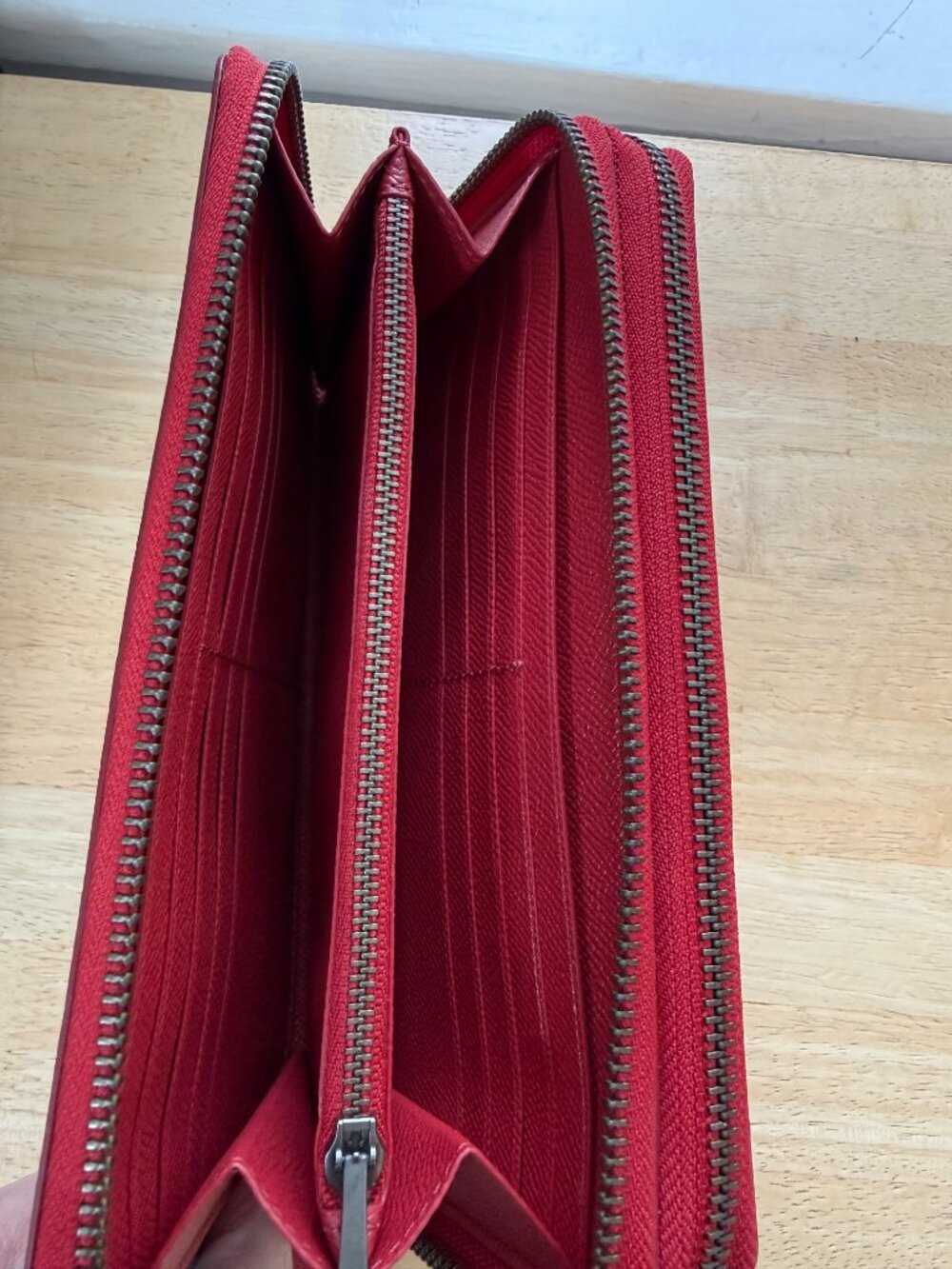 Coach Double Zip Travel Wallet in Red - Picture 4 of 7